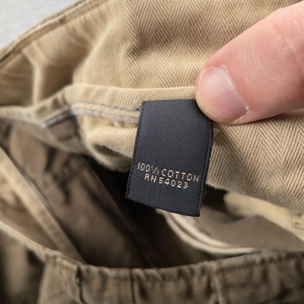 VINTAGE Banana Republic Shorts Mens 34 Brown Canvas Chino Flat Front Casual - Picture 9 of 11